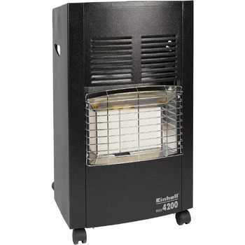 Керамічний газовий обігрівач Einhell KGH 4200 (вкл. регулятор тиску газу), чорний, 4200 Вт