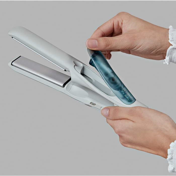 Випрямляч для волосся Remington Hydraluxe Pro S9001 (технологія зволоження Hydracare для захисту від перегріву, керамічне покриття, що утримує вологу), білий