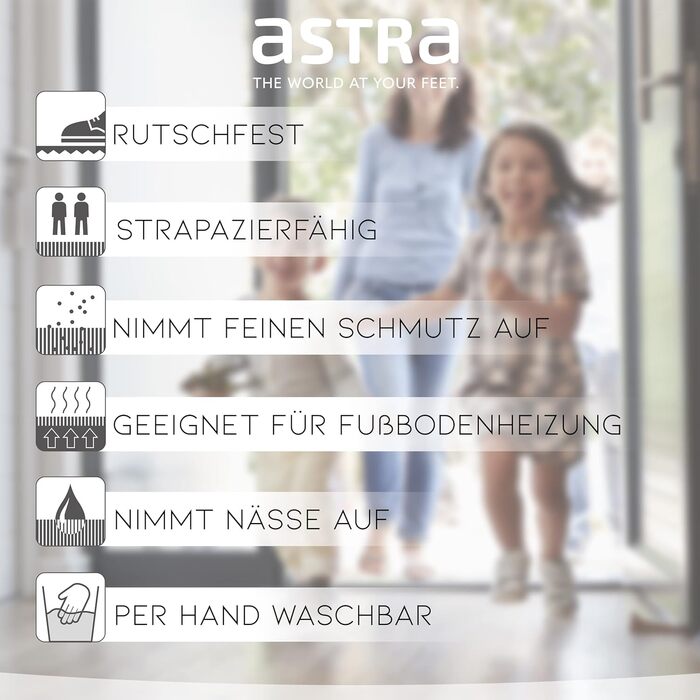 Міцний килимок Astra Perle для уловлювання бруду нековзний килимок для дверей килимки для підлоги в приміщенні вхідні килимки килимки (червоний, 40x60 см) 40 x 60 см (прямокутний) Червоний