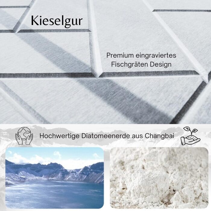 Килимок для ванної з ефектом каменю, швидковисихаючий Килимок для ванної кімнати 60x39 см Нековзний килимок для душу Поглинаючий килимок для ванної Килимок для зливу води Килимок для ванної кімнати сірого кольору для ванної кімнати та душу