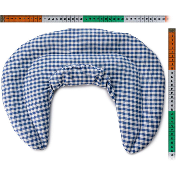 Подушка для шиї зі стійкою, синьо-біла - подушка зі спельти - подушка для шиї, тепла подушка - подушка зі спельти для шиї та плечей