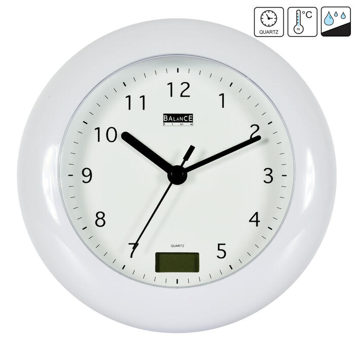Годинник настінний Technoline 506271 Bathroom Clock White (506271)