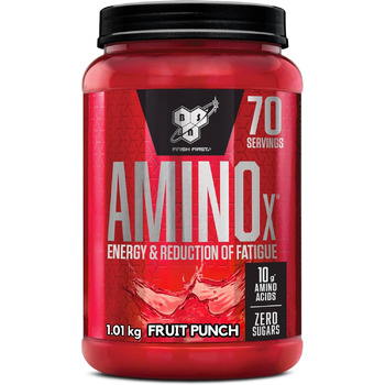 Добавка BSN Nutrition Amino X з вітаміном D, вітаміном B6 та амінокислотами, зі смаком фруктового пуншу, 70 порцій, 1 кг