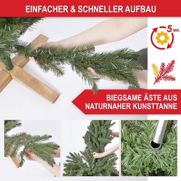 Штучна ялинка преміум-якість з сумкою для зберігання 180 см Wolkenland