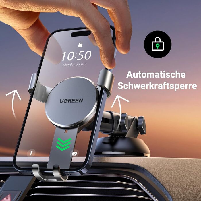 Автомобільний тримач для мобільного телефону 2 в 1 гравітаційний автомобільний тримач для мобільного телефону з вентиляцією та при