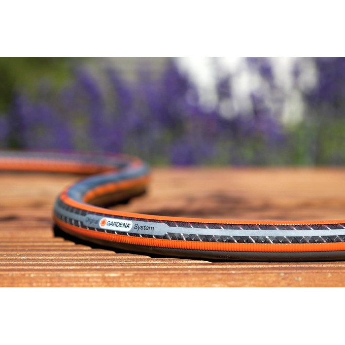 Шланг Gardena Comfort HighFLEX 13 мм (1/2 дюйма), 50 м Садовий шланг з профілем Power-Grip, тиск розриву 30 бар, стабільний за розмірами, стійкий до ультрафіолету, в упаковці (18069-20), сірий/помаранчевий Практичний шланг HighFlex