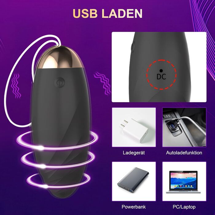 Вібруючі любовні кульки Qoosea, з пультом управління, 10 режимів, водостійкі, USB-зарядка, силікон