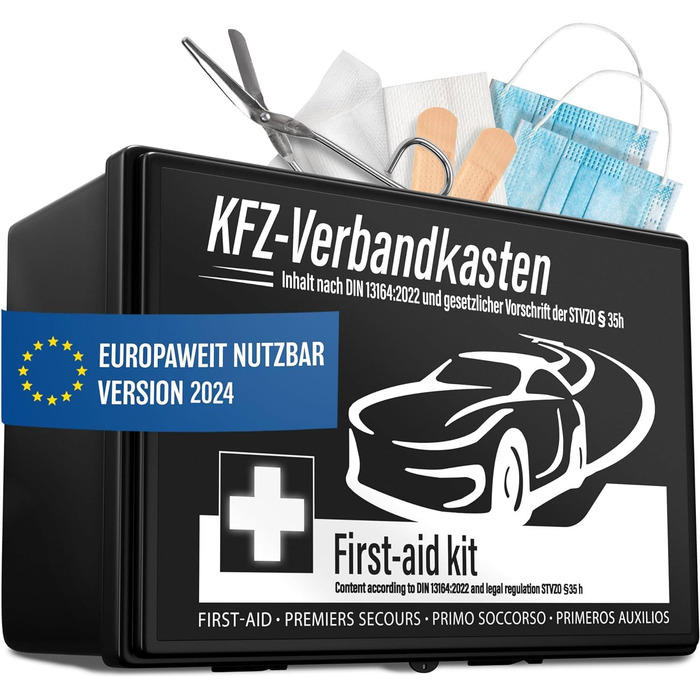 Автомобільна аптечка HELDENWERK 2024 може використовуватися і тестуватися по всій Європі (відповідає StVO) - автомобільна аптечка
