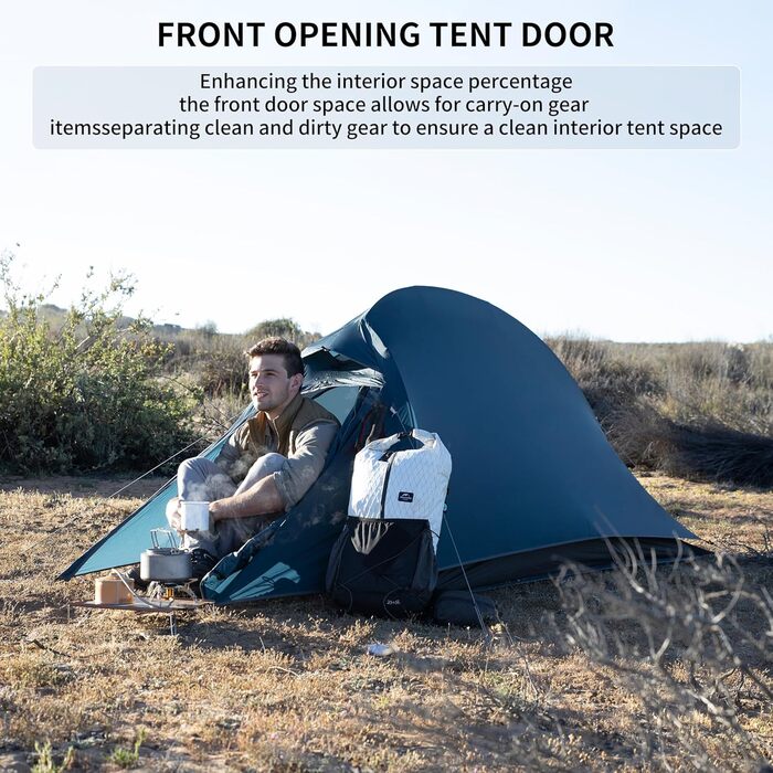 Намет Naturehike Cloud Up 1, 3-4 сезони, легкий туристичний намет для 1 особи, водонепроникний, захищений від комах сімейний намет для активного відпочинку, походів, альпінізму, синій