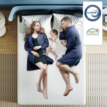 Матрац wowttrelax 140x200 двосторонній матрац жорсткість H3/H4 висота 20 см, матраци з точково-еластичним дихаючим 7-зонним холодним пінополіуретаном - 60 ночей пробного сну - H3/H4 двосторонній 140x200x20 см