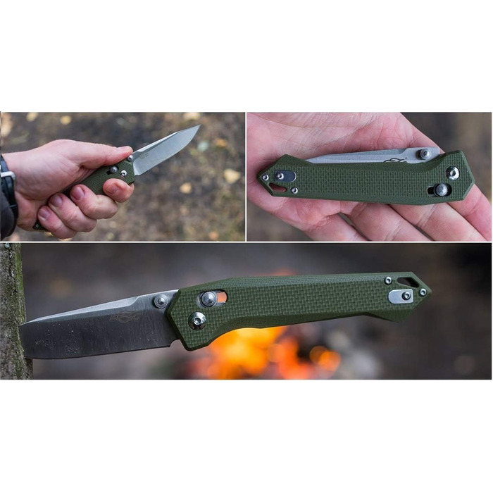 Складний кишеньковий ніж Ganzo Firebird FB7651-GR з нержавіючої сталі 440C Лезо з нержавіючої сталі Ергономічна протиковзка ручка