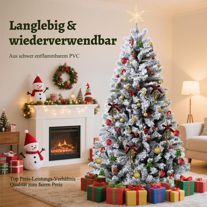 Штучна ялинка зі снігом 210 см EVGN