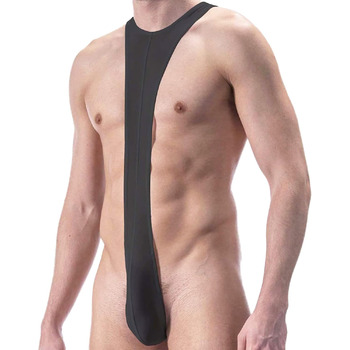 Чоловіче сексуальне нижню білизну Mankini Боді String Body Men Straps Thong Man Suspenders Thong Stretch High Cut Panties ONE Piece Borat Swimsuit Комбінезони Black