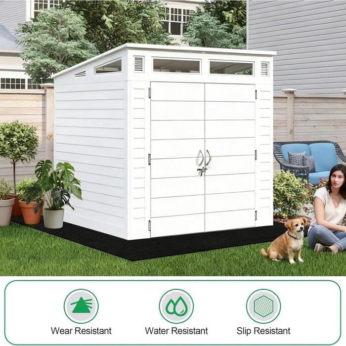 Килимок для навісу - водонепроникний килимок для зовнішнього складу 6 x 4 фути, килимок для меблів, що миється, з нековзною підкладкою