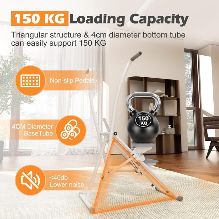 Портативний крос-трейнер, вертикальний тренажер для скелелазіння CEIEVER з регульованими педалями, вантажопідйомність 150 кг, складний степер для сходів із РК-дисплеєм інструментів для домашніх тренувань, тренажерний зал