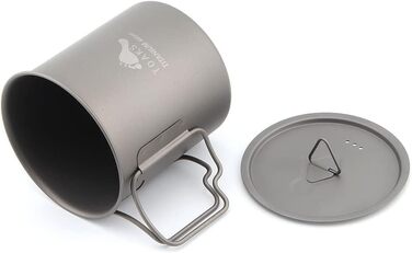 Титанова кемпінгова чашка-миска TOAKS (375 мл, 450 мл, 550 мл, 650 мл, 750 мл, 800 мл, 900 мл) (450 мл з кришкою CUP-450-C)