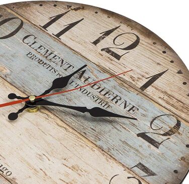 Дерев'яний настінний годинник LOHAS Home 12 дюймів/30 см / кухонний годинник в стилі кантрі Безшумне не цокання для кухні, домашнь