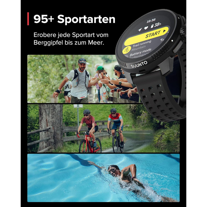 Спортивний годинник SUUNTO Race - смарт-годинник для активного відпочинку на природі, яскравий AMOLED-дисплей 1,43 дюйма із сапфіровим склом, зручне керування заводною головкою та кнопками, точний двочастотний GPS, тривалий час роботи від батареї, водонеп