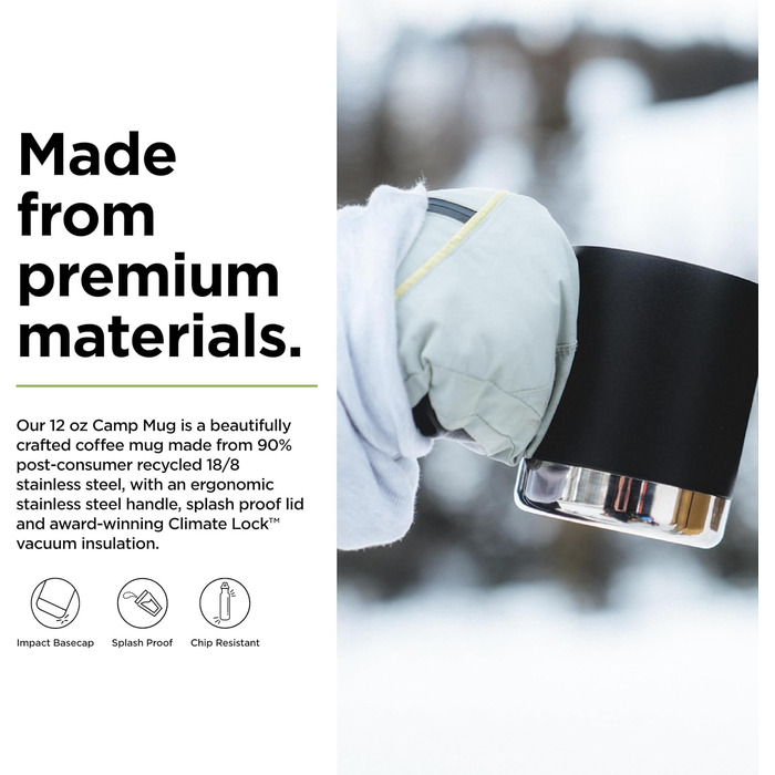 Термокухоль для кемпінгу Klean Kanteen, 340 мл, чорний