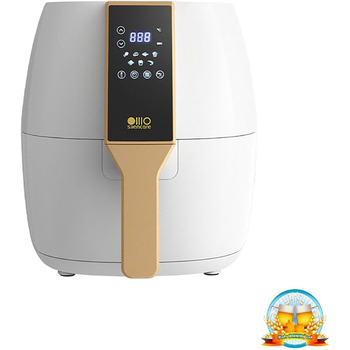 Розумна цифрова фритюрниця Fine Life Pro, фритюрниця 4 л, антипригарне покриття, 1400 Вт, функція таймера, сенсорний екран, енергозбереження, без олії та 8 режимів приготування