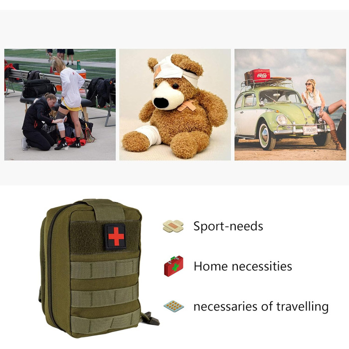 Аптечка сумка тактична аварійна сумка медична сумка аптечка аптечка на відкритому повітрі кемпінг портативна армійська зелена