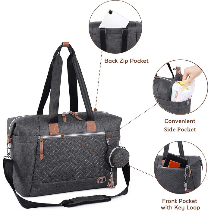 Пеленальна сумка Dikaslon з манекеном і пеленальним килимком, велика дорожня пеленальна сумка для мами і тата, багатофункціональна