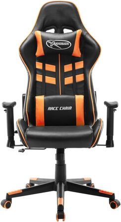 Геймерське крісло, офісне крісло, чорно-помаранчеве, штучна шкіра