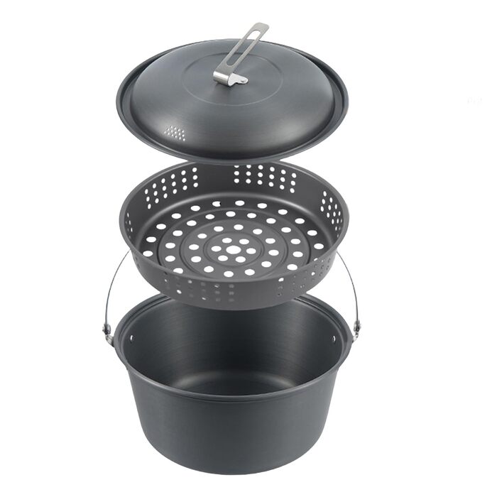 Легкі каструлі для пікніка, каструля для приготування їжі на відкритому повітрі, 4,5 л, алюмінієвий сплав, посуд, підвісна каструля для супу, модель підвісної каструлі для гриля на відкритому повітрі