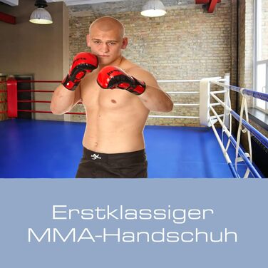 Рукавички для спарингу MMA Ju-Sports Carbon - червоні, PU Рукавички для всіх видів бою/MMA з накладкою на тильній стороні Міцний захист великого пальця та долоні для тренувань