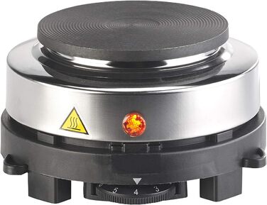 Гаряча плита Rosenstein & Shne електрична міні-одинарна конфорка та кавоварка для еспресо, 500 Вт, 3 чашки (міні-плита для еспресо-машини, мала конфорка для еспресо, індукційна плита)