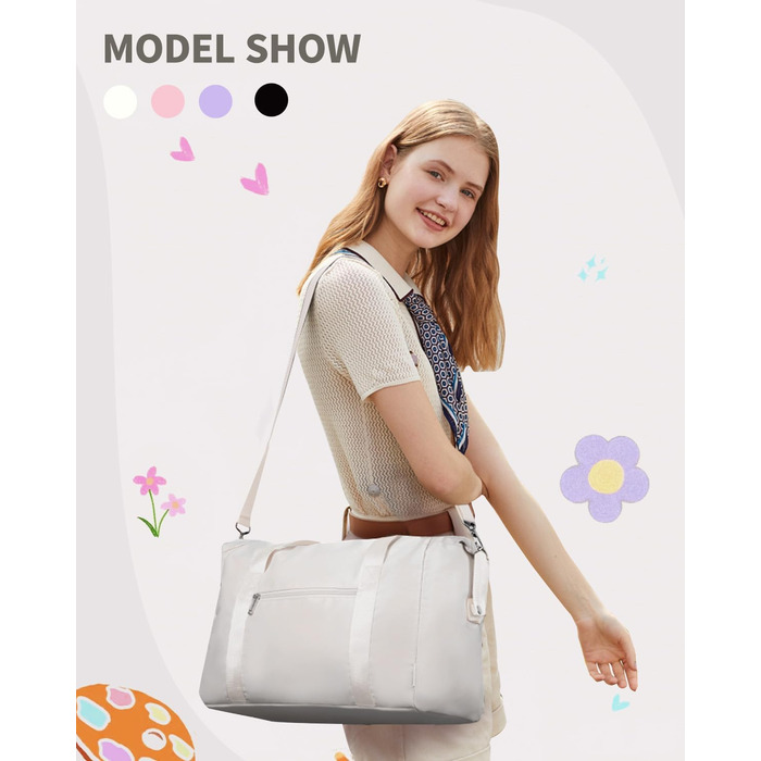 Ручна поклажа Narwey Ryanair 40x30x20 Дорожня сумка Сумка для ручної поклажі Спортивна сумка Водонепроникна сумка для вихідних у спортзал для жінок і чоловіків (бежева) A-beige Ryanair 40x30x20