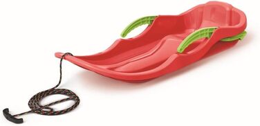 Санки, боб-след, дитячі санки, тобоган, дитячі санки з гальмами, включаючи мотузку, слайдер, тобоган 79 см Race S пластикові санки червоного кольору