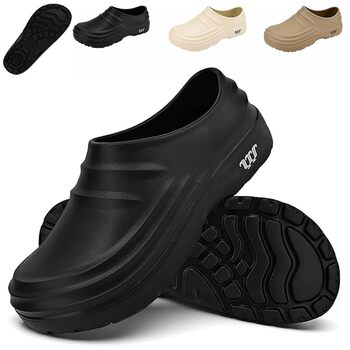 Взуття для шеф-кухаря, нековзне, водонепроникне робоче взуття, легке, нековзне, водонепроникне кухонне взуття для чоловіків і жінок, 39 EU, чорний колір