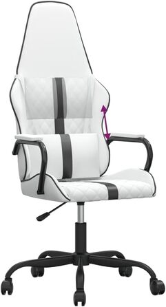 Ігрове крісло INLIFE Біло-чорне зі штучної шкіри, Меблі, Крісла, Ігрові крісла, Чорне, 13,3 кг, 3143796