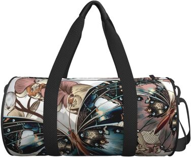 Дорожня сумка-циліндр з квітковим принтом, спортивна сумка для чоловіків та жінок, сумка-мішок, спортивна дорожня сумка