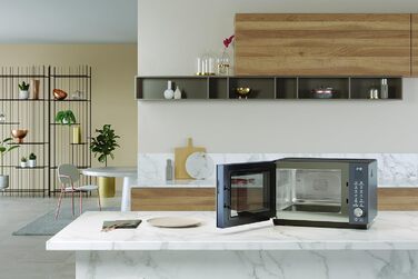 Окремо стояча мікрохвильова піч Розміри 46,8 см х 49 см х 32,5 см. Мікрохвильова піч 25 літрів з потужністю 800 Вт мікрохвильова піч і гриль 1300 Вт, сірий відтінок, мікрохвильова піч без плит., 259 SG