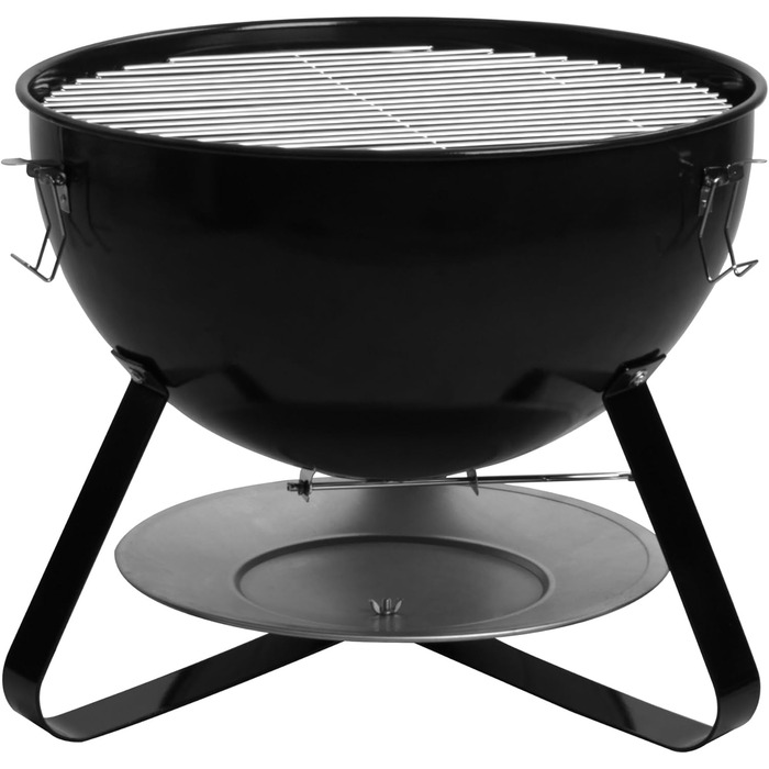 В 1 Димна бочка діаметром 47 см Гриль-бочка, вугільний гриль, вогнище Коптильня з термометром Садовий гриль, гриль-коптильня, піч-коптильня, барбекю, багатофункціональний гриль, круглий гриль, 3