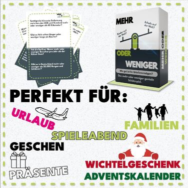 Більше чи менше Карткова гра Більше чи менше Наскільки добре ви судите Гра для дорослих, сімей та дітей 2 гравців Сімейна гра Подорожня гра Перше видання