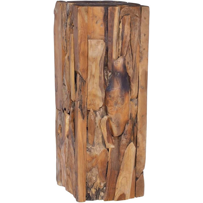 Журнальний столик з масиву тика, стіл для дивана, підставка для рослин, колона для рослин, підставка для квітів, дерев&39яний стіл, стіл для квітів, стіл 30x30x80 см