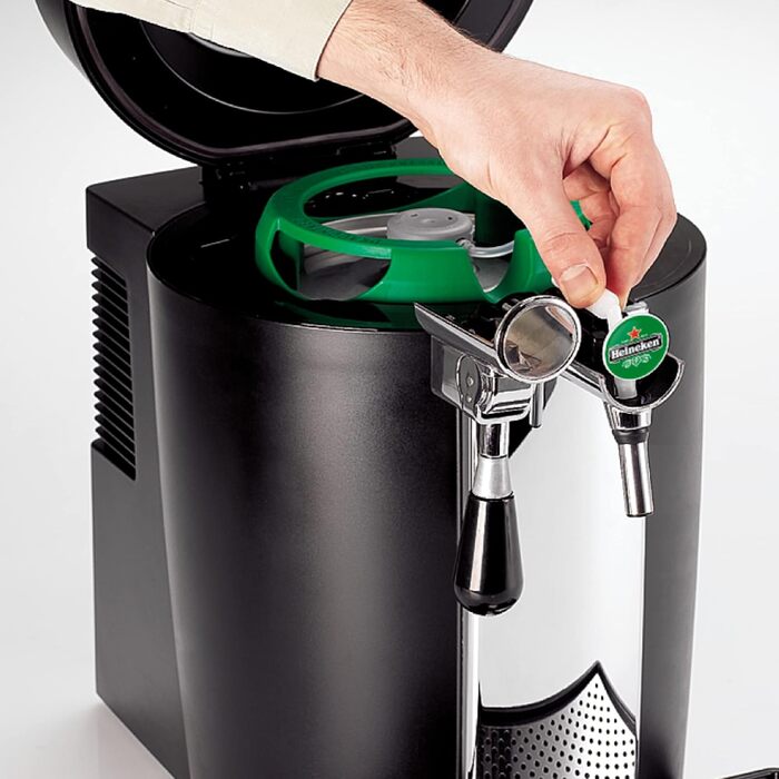 Диспенсер пива Krups Tireuse Bire Pompe Machine Pire Pression, дозатор пива, 5 л, покажчик температури, залишок об'єму, чорний і хромований VB700800, термопластик