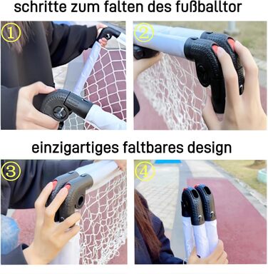 Дитячі футбольні ворота, складні футбольні ворота для приміщень, 60x45 см/90x60 см/115x80 см, складні міні-футбольні ворота для саду, дитячі - маленькі футбольні ворота для використання в приміщенні та на вулиці, білі, 60x45 см