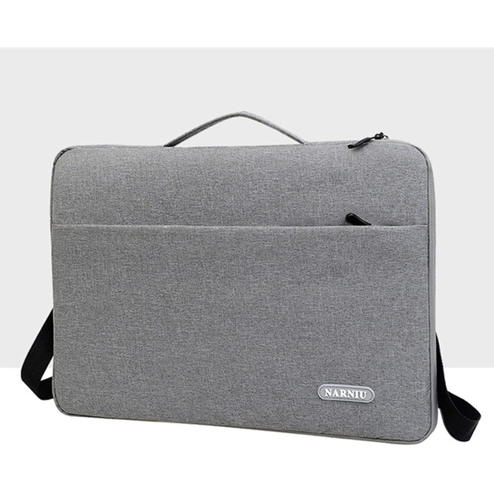 Сумка на плече для ноутбука 12 14 16 дюймів Водонепроникна сумка для ноутбука Міцний і легкий месенджер 16 сірий
