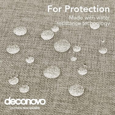 Скатертина Deconovo linen-look Скатертина на стіл водовідштовхувальна з льону з ефектом лотоса, 130х220 см, льон, 130х220 льон