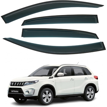 Комплект AirFlux з 4 вітрових дефлекторів, сумісний з Suzuki Vitara 2015, 2016, 2017, 2018, 2019, 2020, 2021, 2022, 2023, 2024.