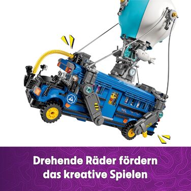 Бойовий автобус LEGO Fortnite - Іграшковий транспортний засіб з відеогри з 9 мініфігурками та аксесуарами - Різдвяний подарунок для геймерів, хлопчиків та дівчаток віком від 10 років - 77073 Бойовий автобус 77073