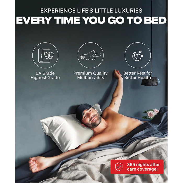 Комплект шовкової постільної білизни Colorado Home Co Mulberry, 100 шовк, простирадло з глибокою кишенею, повне приталене простира