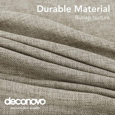 Скатертина Deconovo linen-look Скатертина на стіл водовідштовхувальна з льону з ефектом лотоса, 130х220 см, льон, 130х220 льон