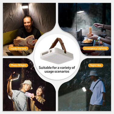 Світлодіодний кемпінговий ліхтар Naturehike 11000 мАг 1100 лм, супер яскравий кемпінговий ліхтар, що перезаряджається, з гачком, три рівні колірної температури, плавне регулювання яскравості до 180 годин, 11000 мАг 1100 лм