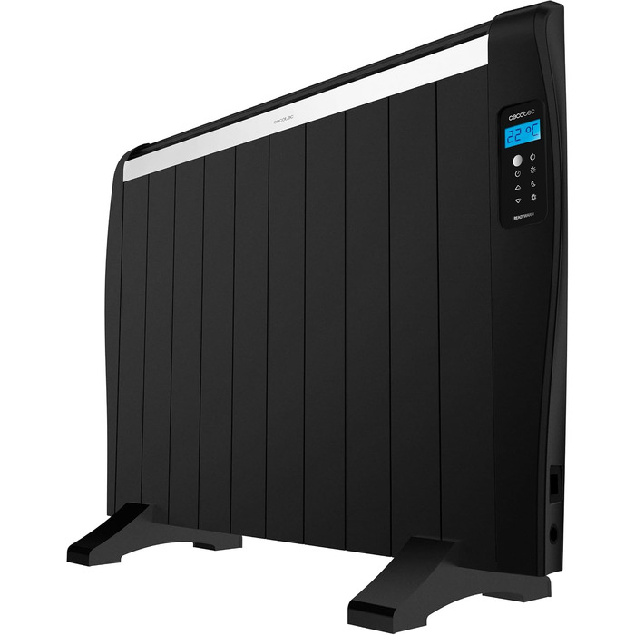 Електричний обігрівач Cecotec ReadyWarm 2100 Thermal Black, 10 секцій, 1500 Вт, з пультом ДК, LCD-дисплеєм, таймером та регулюванням температури, площа обігріву до 20 м