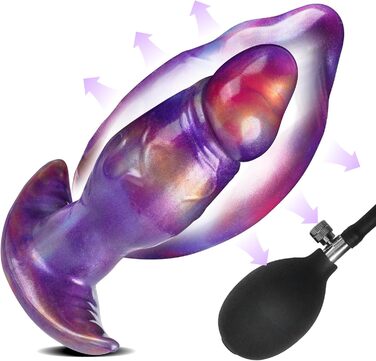 Фалоімітатор Leyuto, надувний, реалістичний «монстр», з T-подібною основою